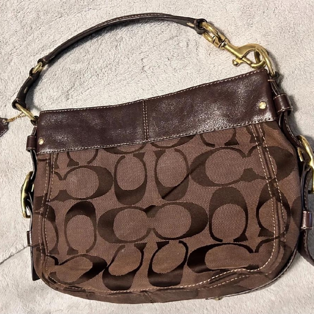 Coach Brown Signature Shoulder Bag